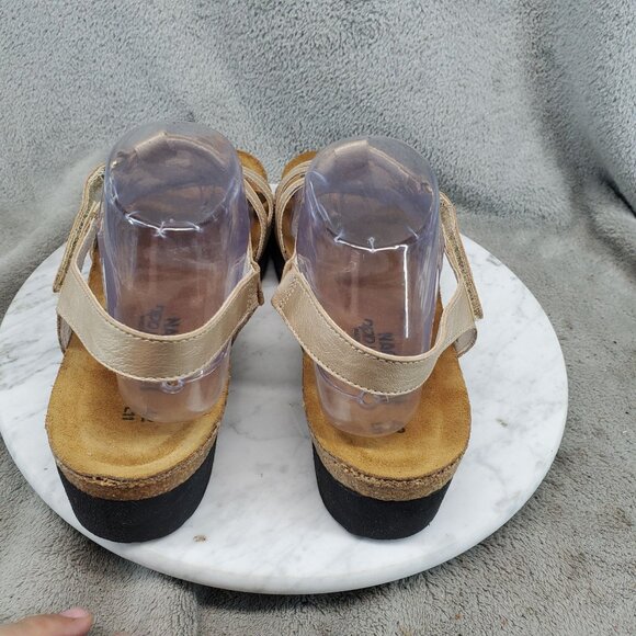 Naot Shoes Womens Size 11 Tan Leather Rachel Adjustable Strap Sandals - Picture 6 of 10